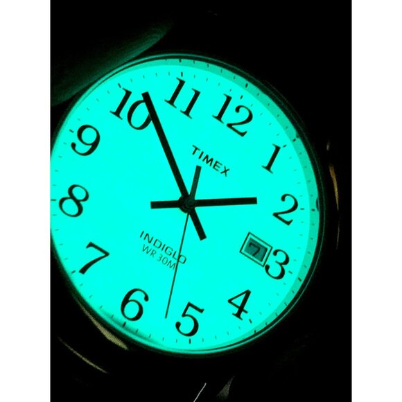 Timex Men's Watch T2H311 Indiglo White Dial Quartz Two Tone Expansion Band 35mm - Picture 7 of 14